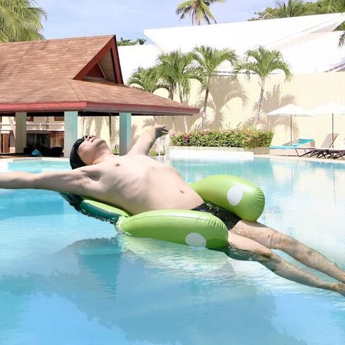 كرسي حمام سباحة قابل للنفخ - عوامات حمام سباحة الأفوكادو، كرسي حمام السباحة العائم، كرسي صالة يطفو للسباحة، متعة كبيرة في الصيف، لعبة حمام السباحة، حفلة عائمة للأطفال البالغين in Kuwait