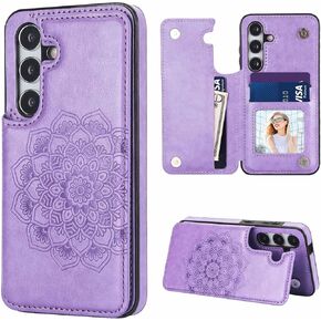 A15 5G Phone Case,Designed for Galaxy A15 5G Case Wallet with Card Holder,Mandala Emboss PU Leather with Kickstand Credit Card Slots Magnetic Clasp Slim Flip Case for Samsung Galaxy A15 (Mint)