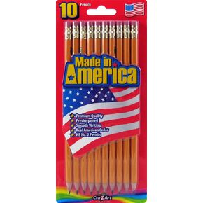 Cra-Z-art Made In America Pre-Sharpened No.2 Yellow Pencils, 10 Count (12001)