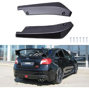 Universal Car Rear Bumper Lip Splitters Fins Spoiler Canards Diffuser Side Fin Scratch Black Mudguards Protector - Carbon Fiber,B