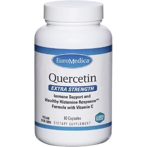 Euromedica Quercetin Extra Strength - 60 Capsules - Immune Support & Healthy Histamine Response Non-GMO, Vegan - 60 Servings