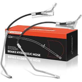 A-Premium Rear Driver and Passenger Side Brake Hydraulic Hose Compatible with Select Chevrolet and GMC Models - B7, C6500 Kodiak, C7500 Kodiak, 1997-2002 - Replace# 19256404 (Pack of 2)