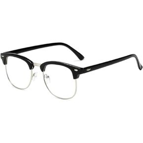 Blue Light Glasses for Women Blocking Blue Light Glasses Men Clear Lens Vintage Metal Frame Retro Eyeglasses Anti Glare Glasses for Work, Playing Games, Playing Computer Glasses Men