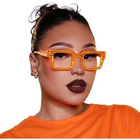 VOOGLAM Rectangle Blue Light Blocking Glasses for Women Men Anti UV Eyestrain Eyewear Cherie