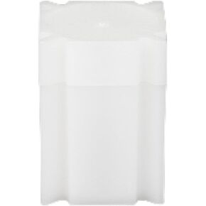 (20) Coinsafe Brand Square White Plastic (Half Dollar) Size Coin Storage Tube Holders