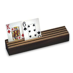 S&S Worldwide Wooden Card Holder, Brown