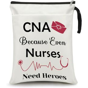 CNA Appreciation Week Gifts Book Sleeve Bookish Gifts for Book Lovers Book Cover Book Cover with Zipper Certified Nursing Assistant Gifts Book Protector Pouch for Paperbacks CNA Graduation Gift