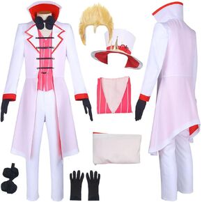 Hotel Lucifer Cosplay Costume Lucifer Uniform Suit Long Sleeve Gloves 6PCS Full Set with Hat