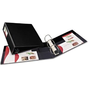 Avery Heavy-Duty 3 Ring Binder with Label Holder, 3 Inch One Touch EZD Rings, 3.5 Inch Spine, 1 Black Binder (79993)