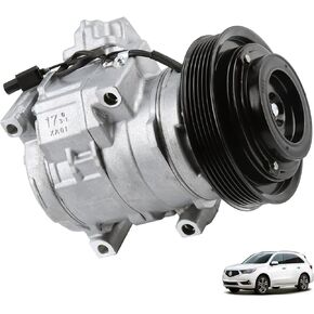 AC Compressor with A/C Clutch 38810RN0A01 Fits for 2007-2013 MDX 3.7L 2010-2013 ZDX 3.7L 2008-2017 Odyssey 2008-2015 Pilot 2009-2014 Ridgeline 3.5L