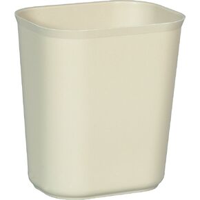 Rubbermaid Commercial Products Fire Resistant Wastebasket 28 QT/7 GAL, for Hospitals/Schools/Hotels/Offices, Beige (FG254300BEIG)