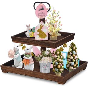 حامل صينية بطبقتين من YGEOMER، ديكور صينية متدرجة لعيد القديس باتريك للمنزل والمطبخ والمكتب وديكور الحفلات in Kuwait