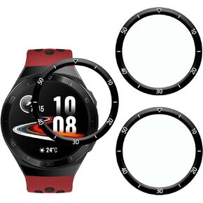 Screen Protector for HUAWEI Watch GT 2e, Easy to Install [3 Pack] 3D Curved Edge Anti-Scratch Anti-Fingerprint HD Ultra Shatterproof Flexible Protector Compatible with HUAWEI Watch GT 2e