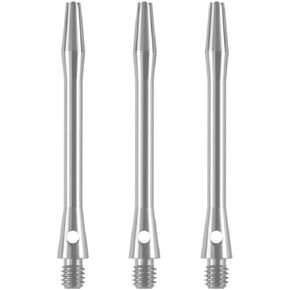 Silver Aluminum Dart Shafts - 3 Sets (9 Shafts), 2BA Inbetween (1 3/4 inch), O'rings