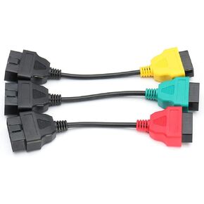 3 pcs Cables Adapters A1+A2+A3 16-Pins Car Cable Adapter Connector for Fiat for Alfa Romeo Lancia OBD II 2