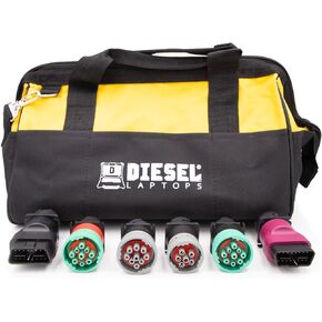Diesel Laptops Master Adapter & Convertor Cable Set for 9-Pin, 6-Pin, OBDII, CAT9, CAN3, Paccar, & More