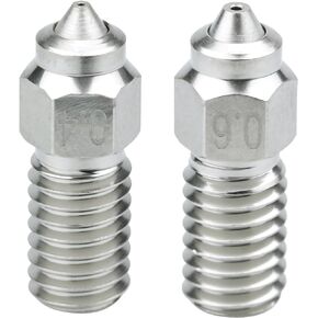 Upgrade Bimetal Nozzles 0.4mm 0.6mm Hardened Steel Plated Copper High Temperature Compatible with ELEGOO Neptune 4/4 Pro 3D Printer Print PEI PEEK or Carbon Fiber (1x0.4+1x0.6)