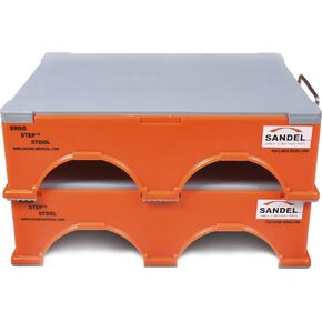 Sandel 1170 Ergo-Step Stool, Stackable, Orange