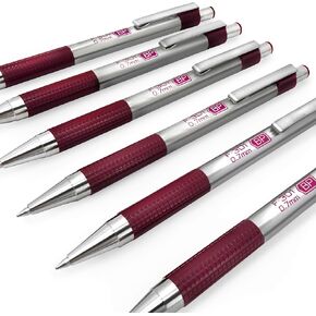 Zebra F-301 - قلم حبر جاف قابل للسحب من الفولاذ المقاوم للصدأ - 0.7 مم متوسط ​​- حبر أزرق - أسطوانة كستنائية - عبوة من 6 قطع