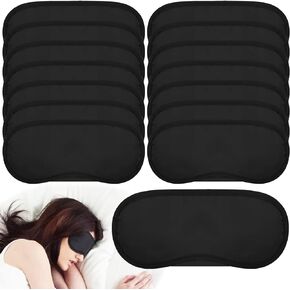 15 PCS Black Eye Mask Soft Shade Blindfold Nose Pad Eye Covering Sleepover Party Supplies Game Slumber Girls Favors SPA Pajama Party Decorations
