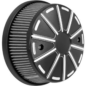Motorcyle Air Filter Air Cleaner CNC Fit for Indian Vintage Springfield Chieftain Roadmaster 2014-up (A-Black)