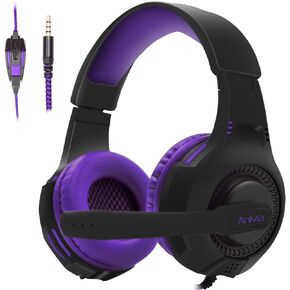 Anivia Gaming Headset, AH68 Gaming Headphones with Microphone Noise Cancelling Surround Sound 3.5mm Jack Compatible with Xbox, Switch, PC, Laptop, Nintendo, PS4, PS5 Headsets