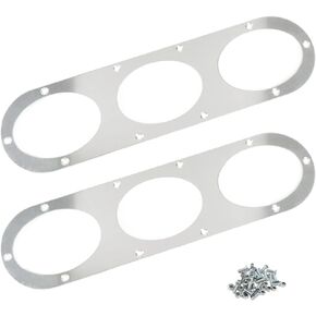 2 Pcs Car Rear Bumper Air Diversion Diffuser Panel Billet Aluminum Race Rear Bumper Panel for Car Modification 385 x 100mm (Silver)