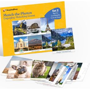 Keeping Busy Match The Photo Game with Fun Facts Set 2 Matching Games for Adults | Dementia Activities for Seniors | Activities for Dementia Patients | Alzheimers Activities for Elderly with Dementia