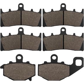 Brake Pads Front and Rear for KAWASAKI ZX6R ZX 600 G1/ G2/ J1/ J2 1998-2001, ZX-6R ZX 636 2002, ZX9R ZX-9R ZX900 1996-2001, ZZR600 ZX 600 2005-2008