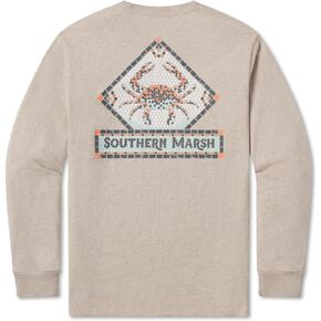 Youth Mosaic Crab Tee - Long Sleeve
