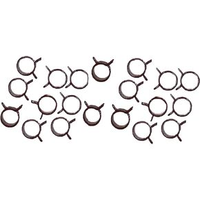 1/2 Inch Spring Action Hose Clamps Red 20 Pack
