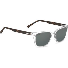 Hobie Vista Polarized Square Sunglasses, Shiny Crystal Clear, OSFA