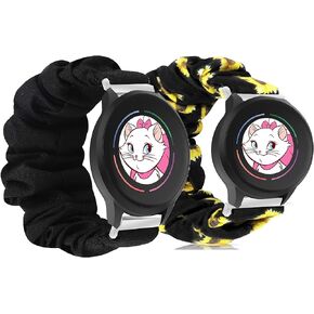 Compatible with iTouch Sport 4 Bands, 20mm Fabric Elastic Scrunchie Elastic Women Cute Replacement Straps Compatible for iTouch Sport 4 / Sport 3 / AIR 3 40MM Smartwatch