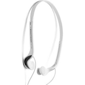 White ICE Xdr-8001 Vertical in Ear Ultralight Sport Running Headband Headphones (mdr-w08l Style White and Silver)