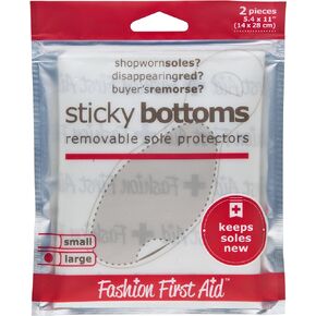 Sticky Bottoms: Removable Sole Protectors, Clear (2 Pieces Large: 5 x 11 inches)