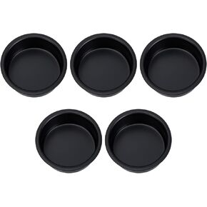 Uonlytech 5pcs Tea Light Tins Cups, Black Metal Tea Light Candle Holder Empty Scented Candle Cup DIY Candle Holders for Party Wedding Table Decoration