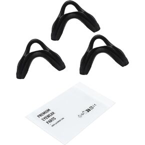 3 Pairs Ultra Soft Silicone Sunglass Nose Pads for Oakley EV Zero Path OO9308/EV Zero Pitch OO9383/EV Zero Range OO9327, Push-in Anti-Slip Glasses Nose Piece Replacement Kit Black
