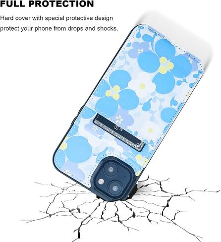 Vaburs متوافق مع محفظة iPhone 15 Plus مع حامل بطاقة الائتمان، نمط الفهد الأسود، قلاب من جلد البولي يوريثان الفاخر، غطاء واقٍ مقاوم للصدمات مقاس 6.7 بوصات in Kuwait