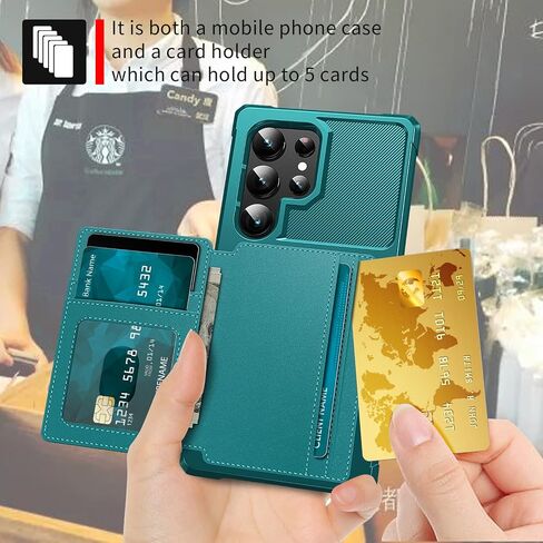 for Samsung Galaxy S23 Ultra Case with Card Holder, Compatible with Magnetic Car Mount, Heavy Duty Shockproof Rugged Soft TPU Back Leather Flip Wallet Cover Galaxy S23 Ultra 6.8", Purple in Saudi Arabia