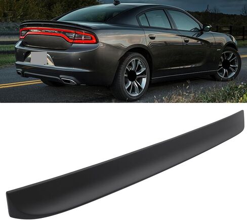 MotorFansClub Rear Roof Window Spoiler Trunk Wing Fit for Dodge Charger All Model 2015 2016 2017 2018 2019 2020 2021 2022 2023 Trunk Lid Spoiler(Matte Black) in Saudi Arabia
