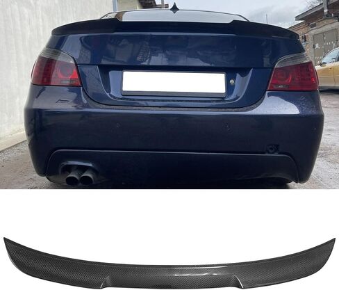 لسيارات BMW 5 Series E60 2004-2009 سبويلر جناح السيارة الخلفي باللون الأسود من ألياف الكربون (Syle c) in Saudi Arabia