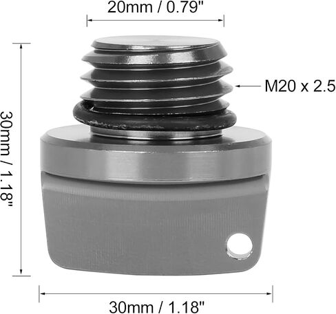 X AUTOHAUX M20 x 2.5 Universal Motorcycle Engine Oil Filler Cap Screw Cover Plug Gray with O-ring in Saudi Arabia