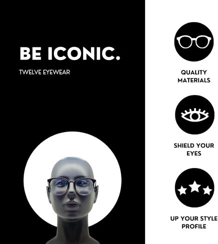 Twelve - Blue Light Blocking Glasses - UV & Bluelight Filter - Anti-Glare - Computer & Gaming - Reduce Digital Eye Strain in Saudi Arabia