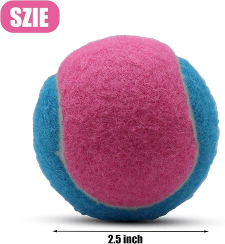 Magicorange Tennis Balls, 12 Pack Tennis Balls for Dogs, Pet Dog Playing Balls, Come with Mesh Bag for Easy Transport, Colorful Easy Catching Pet Dog Balls (Blue Pink, 2.5 inch) in Kuwait