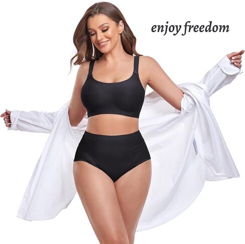 Soft Bras for Women No Underwire Wireless Bralettes Full Coverage Ultra Comfort T-Shirt Bra with Bra Extender in Saudi Arabia