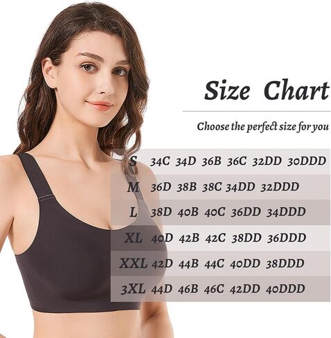 Soft Bras for Women No Underwire Wireless Bralettes Full Coverage Ultra Comfort T-Shirt Bra with Bra Extender in Saudi Arabia