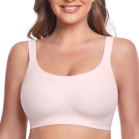 Soft Bras for Women No Underwire Wireless Bralettes Full Coverage Ultra Comfort T-Shirt Bra with Bra Extender in Saudi Arabia