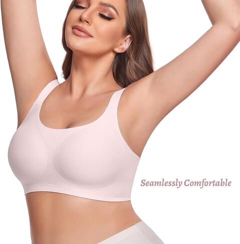 Soft Bras for Women No Underwire Wireless Bralettes Full Coverage Ultra Comfort T-Shirt Bra with Bra Extender in Saudi Arabia