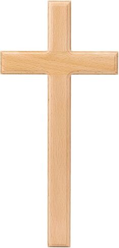ARCHOBAN Wooden Crosses Wall Decor, 12 Inch Catholic Wall Cross Decorations for Home, Light Brown in Saudi Arabia
