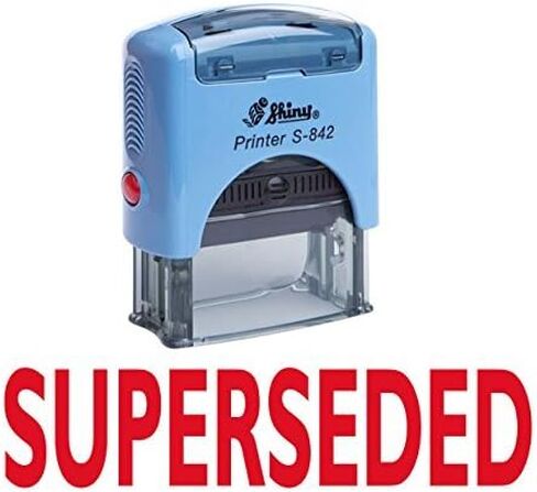 SUPERSEDED Self Inking Rubber Stamp Custom Shiny Office Stationary Stamp in Saudi Arabia